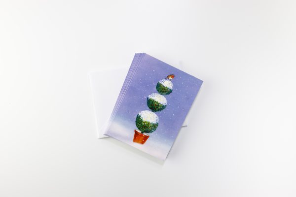 Christmas Cards: Topiary Robin