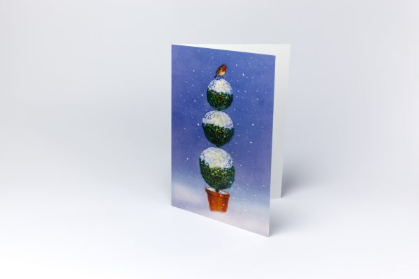 Christmas Cards: Topiary Robin